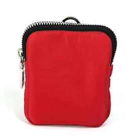 Prada-Prada Red and Black Bicolor Pouch-Red