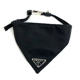 Cachecol de cachorro em Re-Nylon com logo Prada Preto