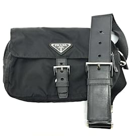 Prada-Prada Triangle Logo Bag Waist Pouch-Black