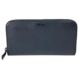 Prada-Prada 2ML317 Logo Gradient Long Wallet-Navy blue