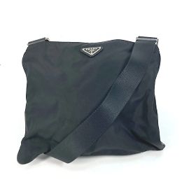 Prada Black Cloth Shoulder Bag Black