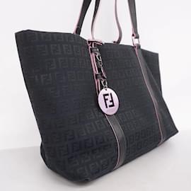 Fendi-Fendi Zucchino Tote Bag-Black