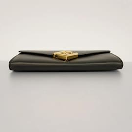 Fendi-Fendi Black Leather Long Wallet-Black