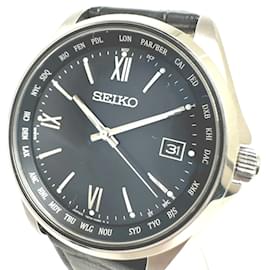 Seiko-Seiko 7B75-0AB0 Analog Wristwatch-Black