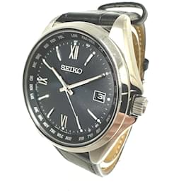Seiko-Seiko 7B75-0AB0 Analog Wristwatch-Black