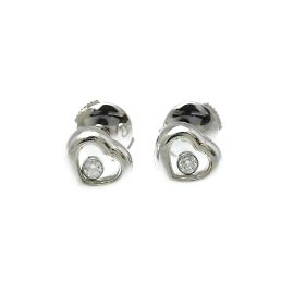 Pendientes de diamante y oro blanco Chopard Happy Diamonds 83/4854 Plata