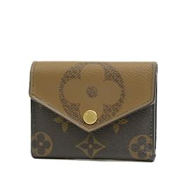 Louis Vuitton-Portefeuille tri-fold Zoe Monogram Reverse de Louis Vuitton-Marron