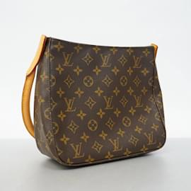 Louis Vuitton-Sac à épaule Looping MM Monogram Louis Vuitton-Marron