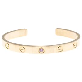 Cartier-Cartier Love Bracelet Open 1P Pink Sapphire Bangle-Golden