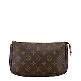 Louis Vuitton-Sac à épaule Pochette Accessoires Monogram Louis Vuitton-Marron