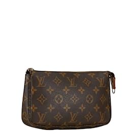 Louis Vuitton-Sac à épaule Pochette Accessoires Monogram Louis Vuitton-Marron