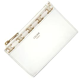 Céline-Celine Triomphe Coin Purse-White