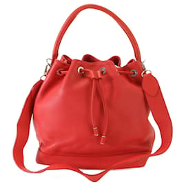 Louis Vuitton-Sac à bandoulière Noé en cuir Taurillon Louis Vuitton-Rose,Rouge