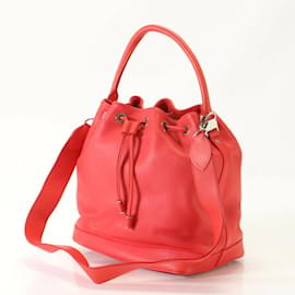 Louis Vuitton-Sac à bandoulière Noé en cuir Taurillon Louis Vuitton-Rose,Rouge