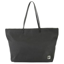 Fendi-Fendi Zucchino Tote Bag-Black