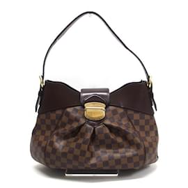 Louis Vuitton-Sac Louis Vuitton Damier Sistine MM-Marron foncé,Damier ebène