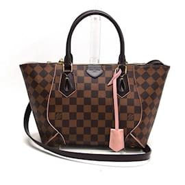 Louis Vuitton-Sac à main Louis Vuitton Damier Kaisa PM-Marron,Rose,Autre,Marron foncé