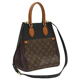 Louis Vuitton-Sac pliable Monogram MM 2Way de Louis Vuitton-Marron,Monogramme