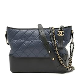 Chanel-Sac à épaule Hobo Chanel Gabriel-Noir,Bleu Marine