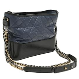 Chanel-Sac à épaule Hobo Chanel Gabriel-Noir,Bleu Marine