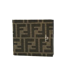 Fendi-Fendi Zucca Bi-fold Billfold Wallet-Brown