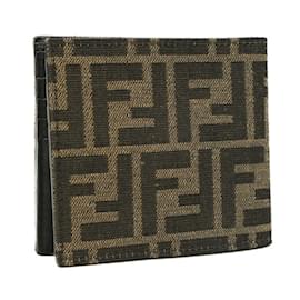 Fendi-Fendi Zucca Bi-fold Billfold Wallet-Brown