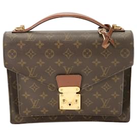 Louis Vuitton-Louis Vuitton Monogram Monceau 28 Handbag-Brown