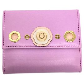 Salvatore Ferragamo Gancini Folded Wallet Purple