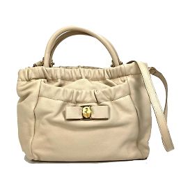Bolsa de Ombro Vala 2WAY da Salvatore Ferragamo Bege