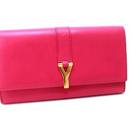 Saint Laurent Paris Long Wallet Pink