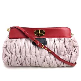 Bolsa de couro rosa Miu Miu Rosa