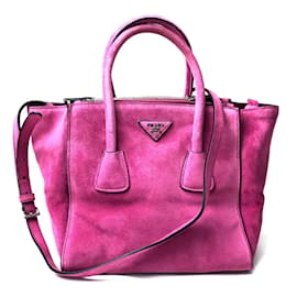 Prada-Sac à main en cuir rose Prada BN2625-Rose