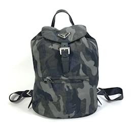 Prada Green Cloth Backpack Green