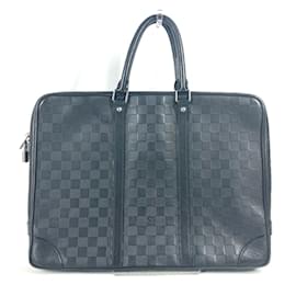 Louis Vuitton-Sac à main Damier Infini N41146 de Louis Vuitton-Noir