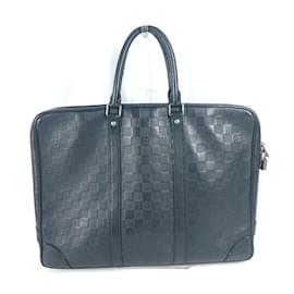 Louis Vuitton-Sac à main Damier Infini N41146 de Louis Vuitton-Noir