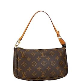 Louis Vuitton-Sac à épaule Pochette Accessoires Monogram Louis Vuitton-Marron