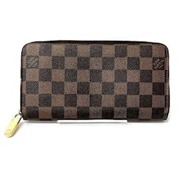 Louis Vuitton-Portefeuille Zippy Damier Louis Vuitton-Damier ebène