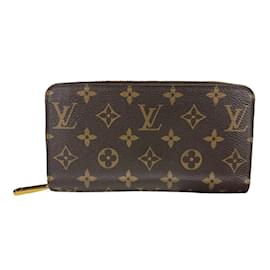 Louis Vuitton-Portefeuille long Zippy Monogram Louis Vuitton-Marron,Monogramme