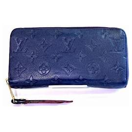 Louis Vuitton-Portefeuille Zippy Monogram Empreinte Louis Vuitton-Bleu