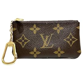 Louis Vuitton-Pochette Cle Monogram Louis Vuitton M62650 Portefeuille/Étui à pièces-Marron