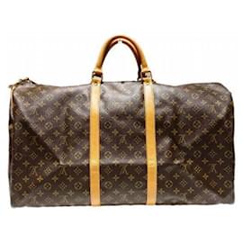 Louis Vuitton-Sac Keepall Bandoulière 60 Monogram Louis Vuitton-Marron