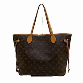 Louis Vuitton-Sac tote Neverfull MM Monogram Louis Vuitton-Marron