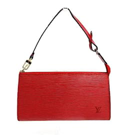 Louis Vuitton-Sac à épaule Louis Vuitton Epi Pochette Accessoires M52947-Rouge