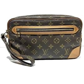 Louis Vuitton-Pochette Dragonne Marly Monogram Louis Vuitton-Marron