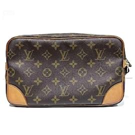 Louis Vuitton-Pochette Dragonne Marly Monogram Louis Vuitton-Marron