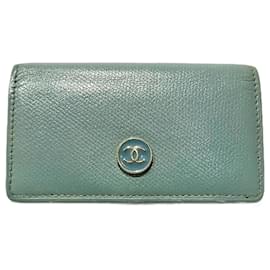 Chanel-Carteira bi-fold Chanel Double Flap-Azul