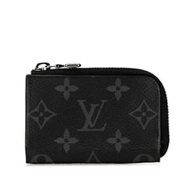 Louis Vuitton-Louis Vuitton Monogram Eclipse Coin Purse-Black,Monogram