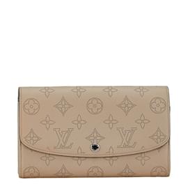 Louis Vuitton-Portefeuille Long Iris Mahina Louis Vuitton-Beige,Autre