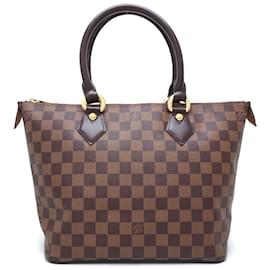 Louis Vuitton-Sac à main Louis Vuitton Damier Saleya PM-Damier ebène