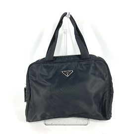 Borsa a mano Prada in tessuto nero Nero